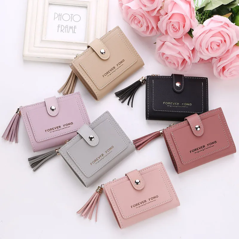 

New Arrival Women Wallets Trendy Short Wallet Coin Purse with Zipper Pocket Card Holders Designer Purses High Quality Cartera