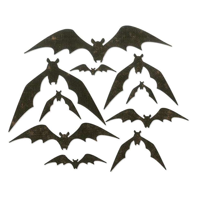 

2019 DIY New Layer Metal Cutting Dies and Scrapbooking For Paper Making Halloween Bat Crazy Embossing Frame Card Dies Set