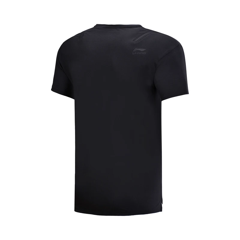 Li-Ning Мужская футболка Zero The Trend, 92% хлопок, 8% спандекс, на молнии, с подкладкой, спортивные футболки, светоотражающая футболка с принтом, AHSN149 MTS2742