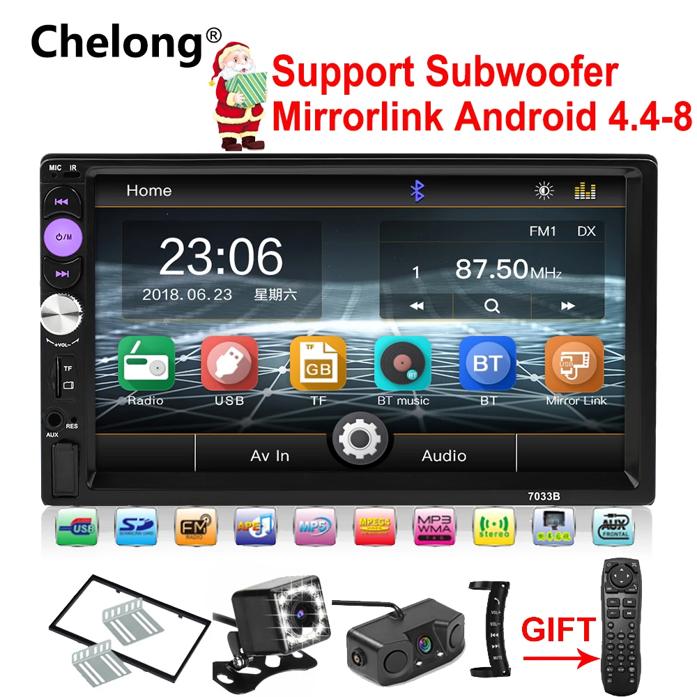 

2 din Car Radio Autoradio Mirrorlink Bluetooth 7" HD Touch Screen MP5 Player FM AUX USB Remote Control Car Stereo 2din no dvd