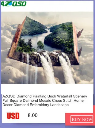 AZQSD Diamond Mosaic Spring Scenery Diamond Painting DIY Full Square Round Diamond Embroidery Rhinestone Home Decoration