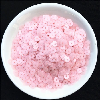 

2000pcs(10g) 4mm Matte Pink Sequins PVC Flat Round Loose Sequin Paillettes Sewing Wedding Craft For Women Garment Accessories