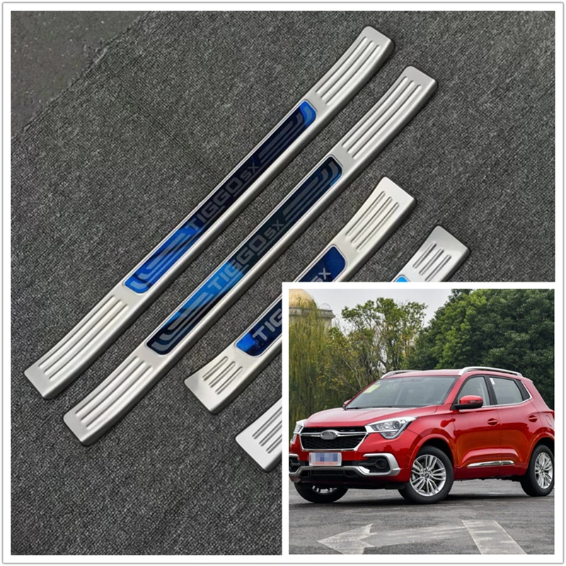 Полоса для порога из нержавеющей стали 2017 18 CHERY TIGGO5X Tiggo4 наружная Накладка на
