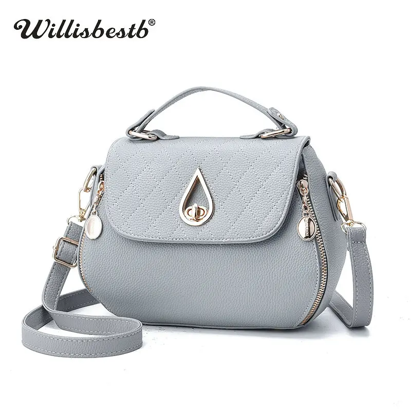 

New Small Soft Women Shoulder Crossbody Bags Female Leather Handbags For 2018 Summer Luxury Lady Flap Zipper Women Messenger Bag