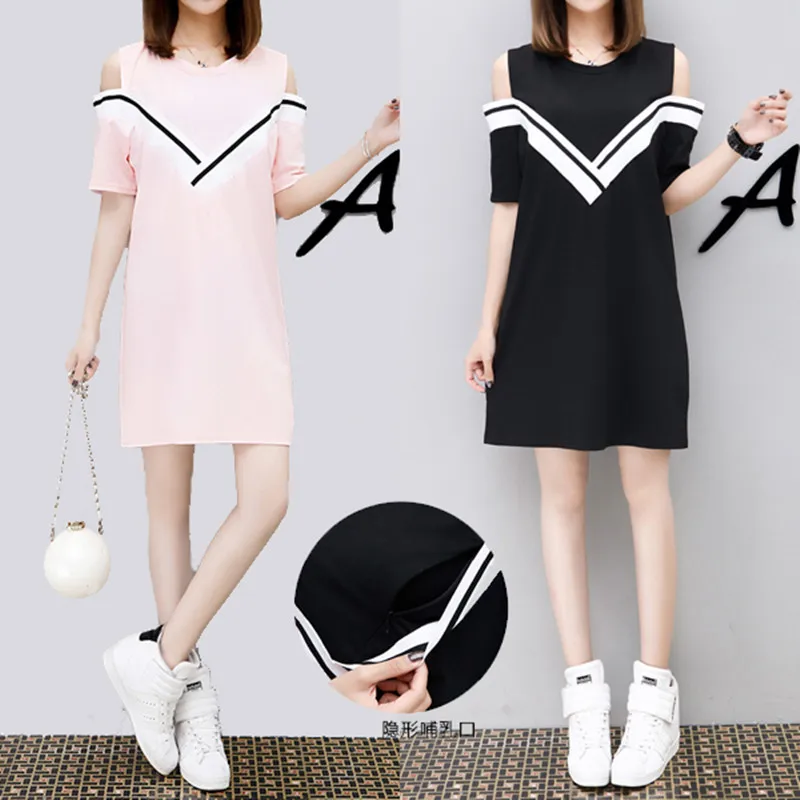 6863-Summer-Fashion-Maternity-Nursing-T-shirt-Breastfeeding-Long-Tees-Clothes-for-Pregnant-Women-Pregnancy-Feeding
