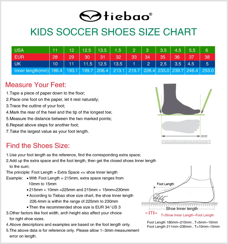 TIEBAO E76115 детская легкая обувь для футбола tf-подошва с ремешком футбольные бутсы для тренировок на открытом воздухе футбольные бутсы