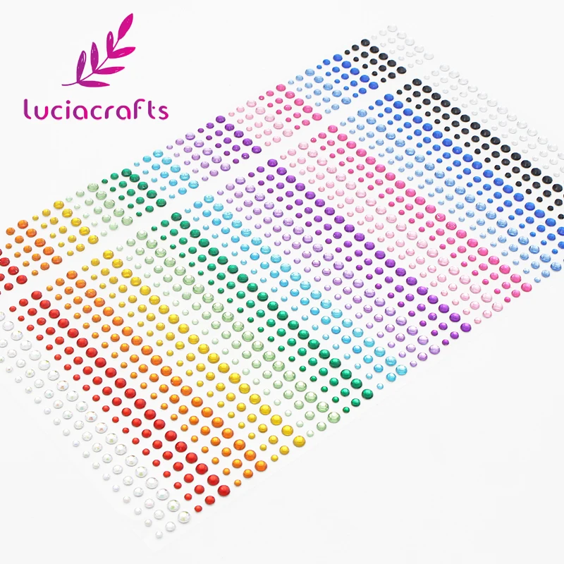 Lucia crafts  Colorful  Self Adhesive  Nail Rhinestones DIY Phone Car Decoration Stickers Scrapbooking    C0801