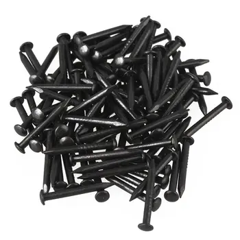 

22x2mm Round Head Black Antique Pure Copper Wood Screw Nail for Furniture 100g