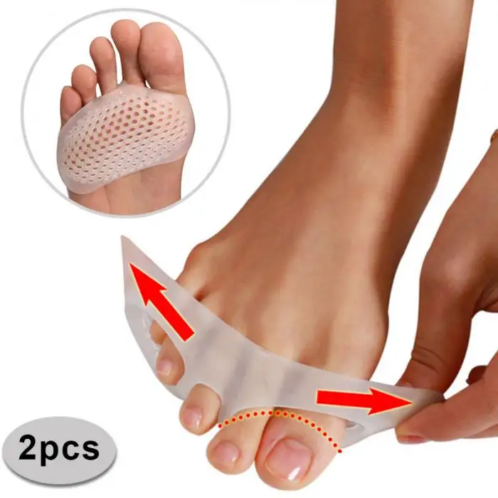 1 пара подушечек для ног мягкий силиконовый гель шок анти-Подушечка для ног разделитель для ног Metatarsal коррекция стопы защитное снаряжение