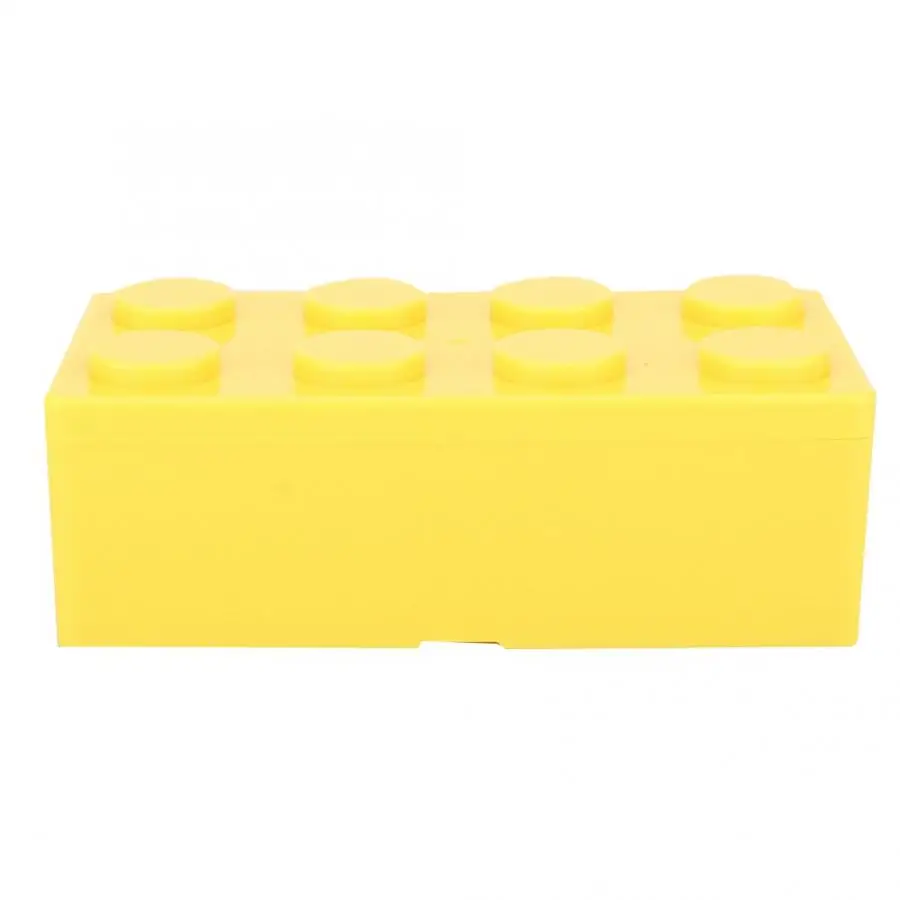 Yellow Портативный Настольный косметический макияж коробка для хранения инструментов Чехол DIY строительные блоки контейнер Органайзер макияж набор макияж - Color: Yellow