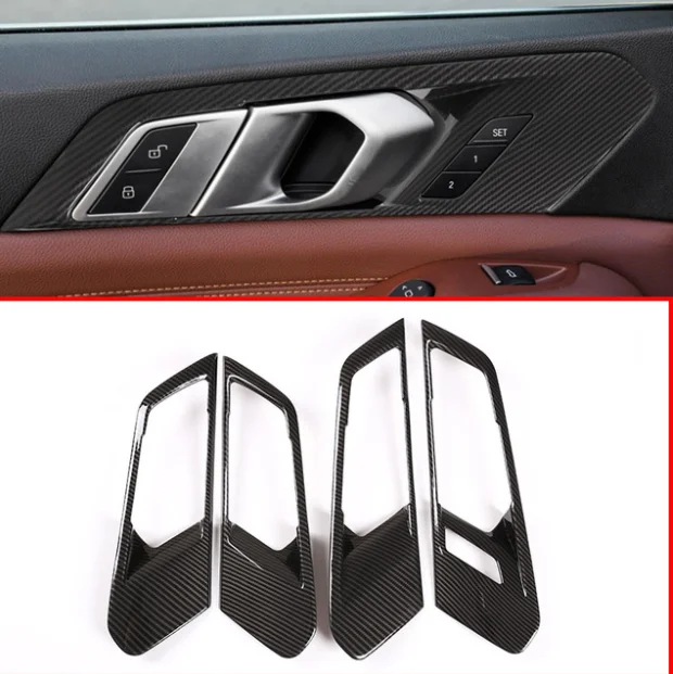 

Carbon Fiber For BMW X5 G05 2019 Model ABS Car Interior Door Handle Decoration Frame Trim Auto Accessories