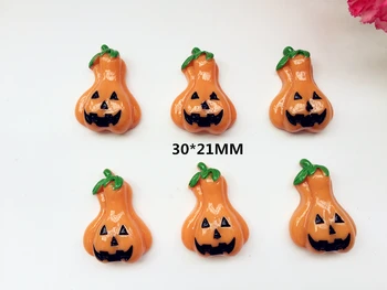 

Free shipping cartoon resin flatback pumpkin convex circular phone DIY children hair decoration pendant 10 PCS