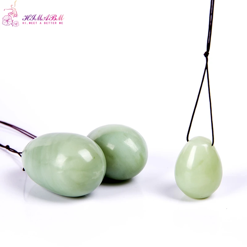 HIMABM natural jade egg for Kegel Exercise 3pcs in 1 set pelvic floor muscles vaginal exercise yoni egg ben wa ball for woman HIMABM natural jade egg for Kegel Exercise 3pcs in 1 set pelvic floor muscles vaginal exercise yoni egg ben wa ball for woman