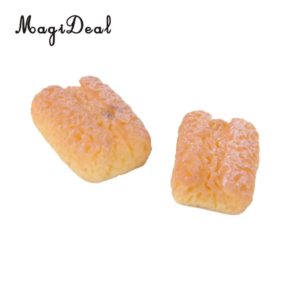 MagiDeal 6Pcs Resin Squishy Bread for 1/12 Dollhouse Miniature Acce for School Teaching Kids Pretend Role Play Kitchen Food Toy