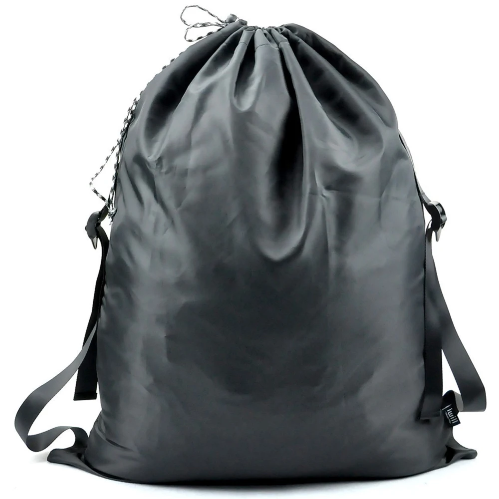 

Adjustable Shoulder Straps Laundry Bag Drawstring Closure For College Students Apartment Dorm Large Volume Bag Oxford Cloth