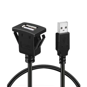 

Car Dash Board Flush Mount USB Male To Female Socket Extension Panel Cable