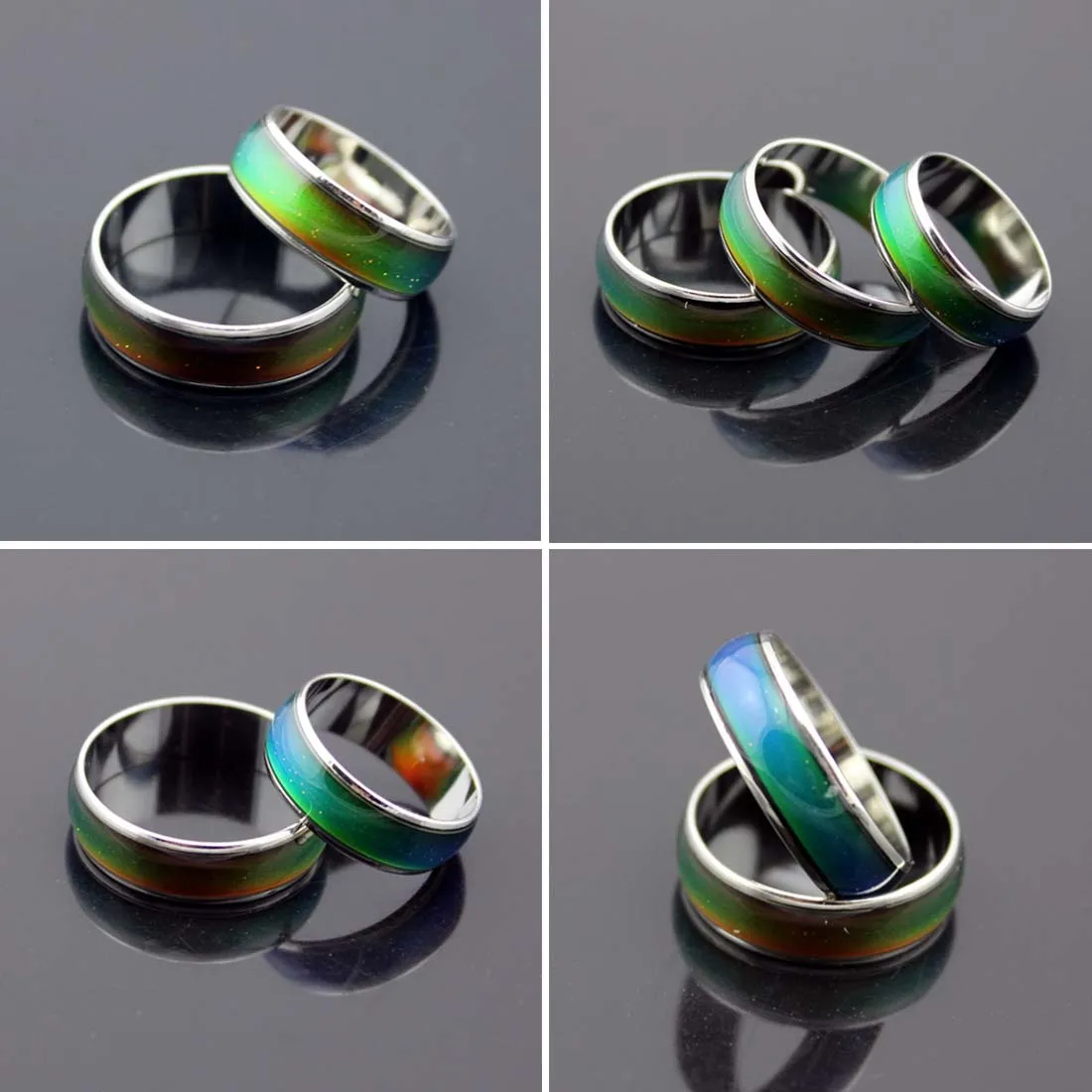 

Stainless Steel Temperature-sensitive Color Ring 6mm Wide Color Changing Ring Humorous Rings Feeling Emotion