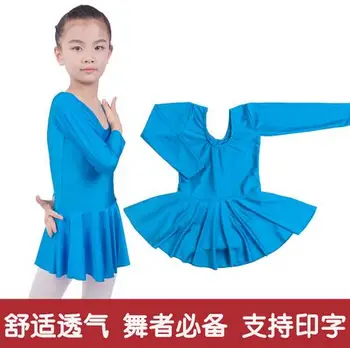 

New Kids Girls Long Sleeve Gymnastics Leotard Ballet Dress For Children Ballet Clothes Ballet Costumes For Sale