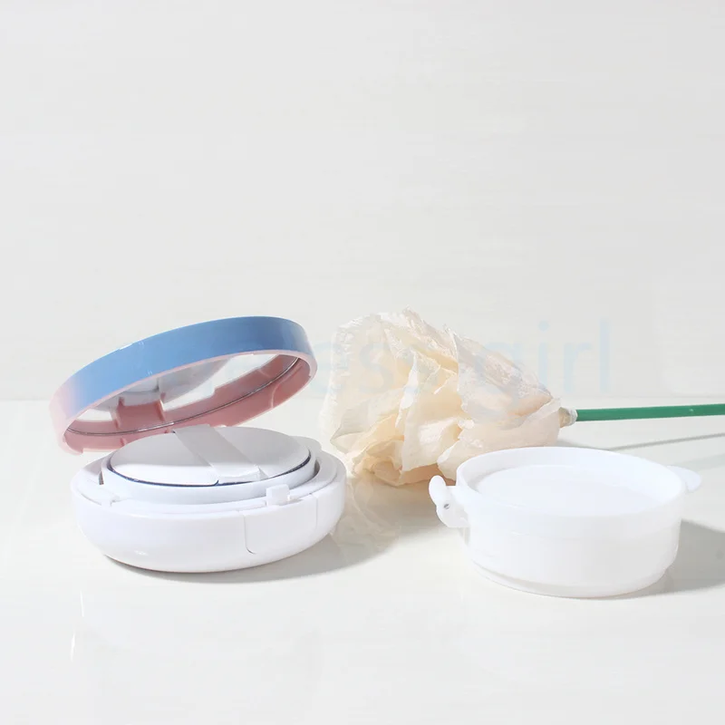 5/10/20/шт. 12 мл градиент розовый синий DIY Air Cushion Case BB/CC Cream Box две воздушные подушечка-спонж одна пудра с зеркалом
