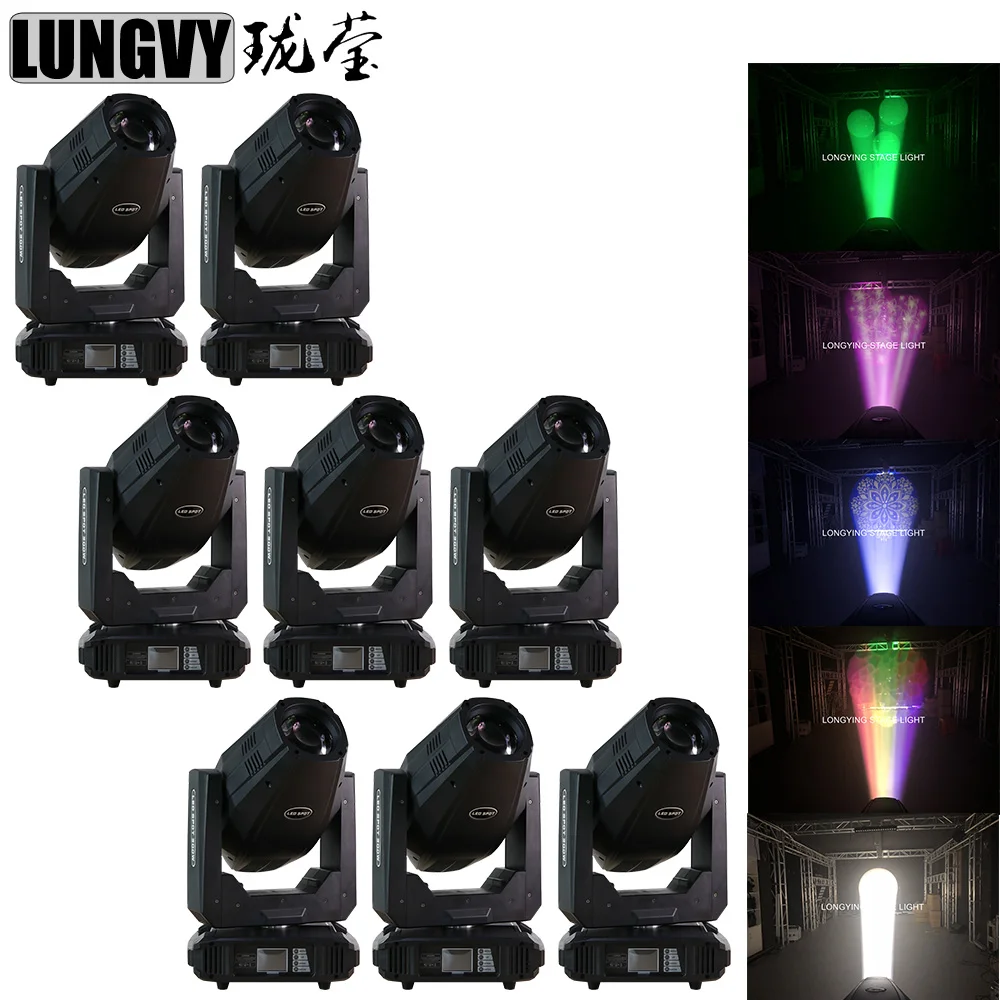 

Free Shipping 8pcs/lot Newest 300W LED Moving Head Lights Beam Spot Wash 3IN1 LED Stage Lights Perfect For Dj Disco Lights Club