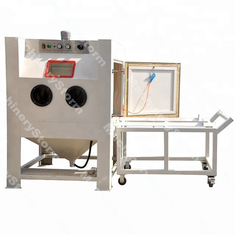 Turntable Type Portable Sand Blasting Cabinet Machine 4