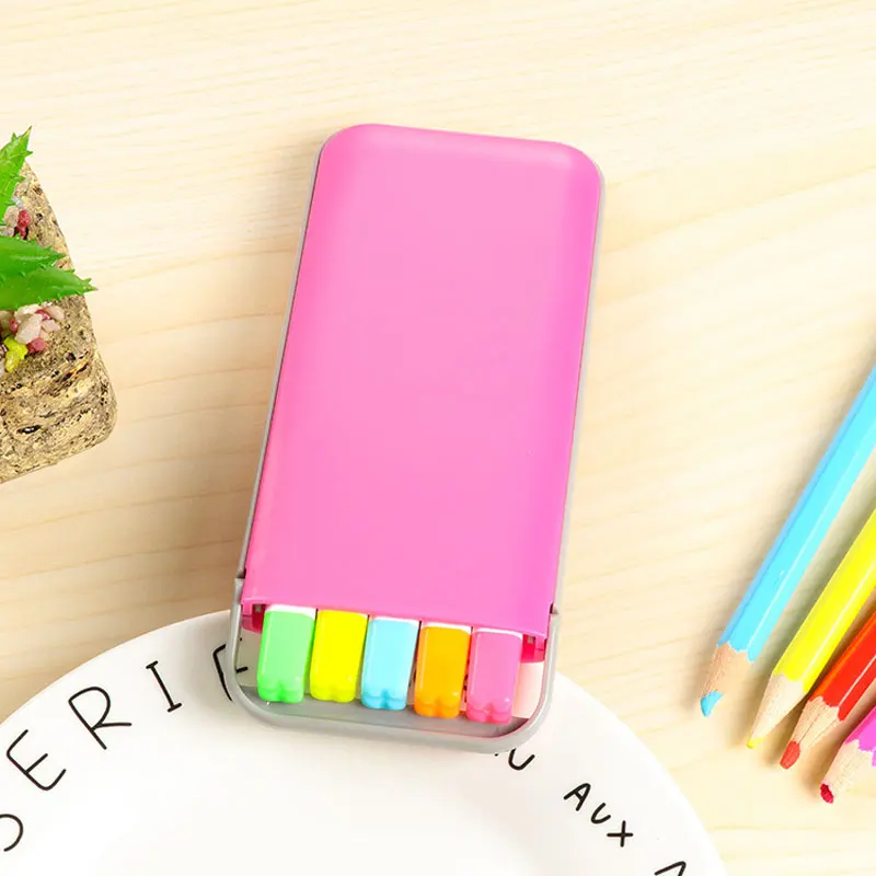 Delvitch 5 цветов/Набор милый мультяшный маркер ручка цветной маркер карандаш для офиса школы для детей подарок