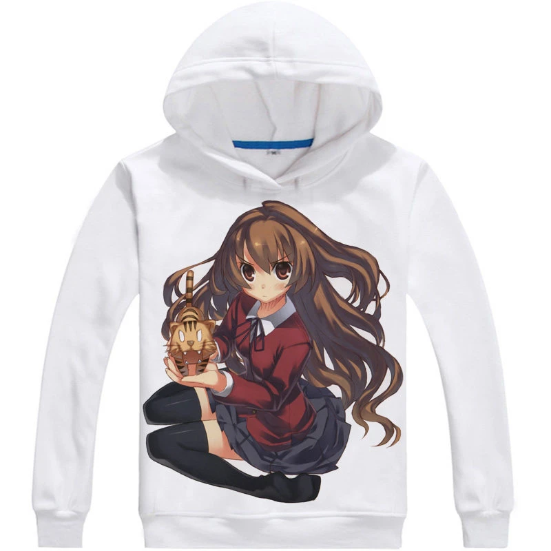 とらドラパーカーアニメタイガ虎コスプレ白パーカーかわいいスウェット日本漫画ファン White Hoodie Hoodie Animehoodie White Aliexpress