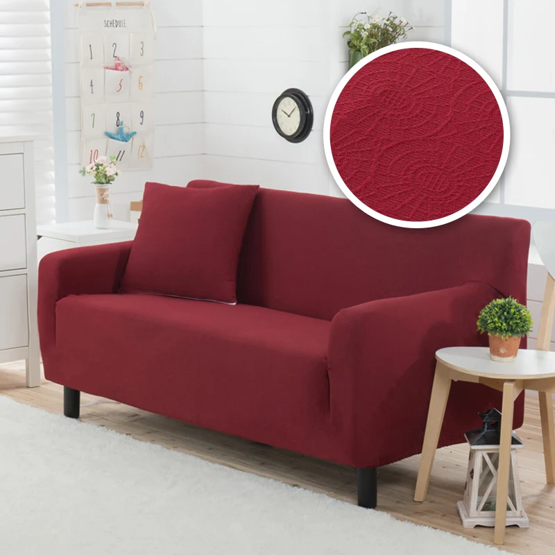 

Simple style sofa Covers Knitted jacquard thickening Stretch Elastic Couch Slipcovers Sectional Sofa Covers 1/2/3/4 Seater 1pcs