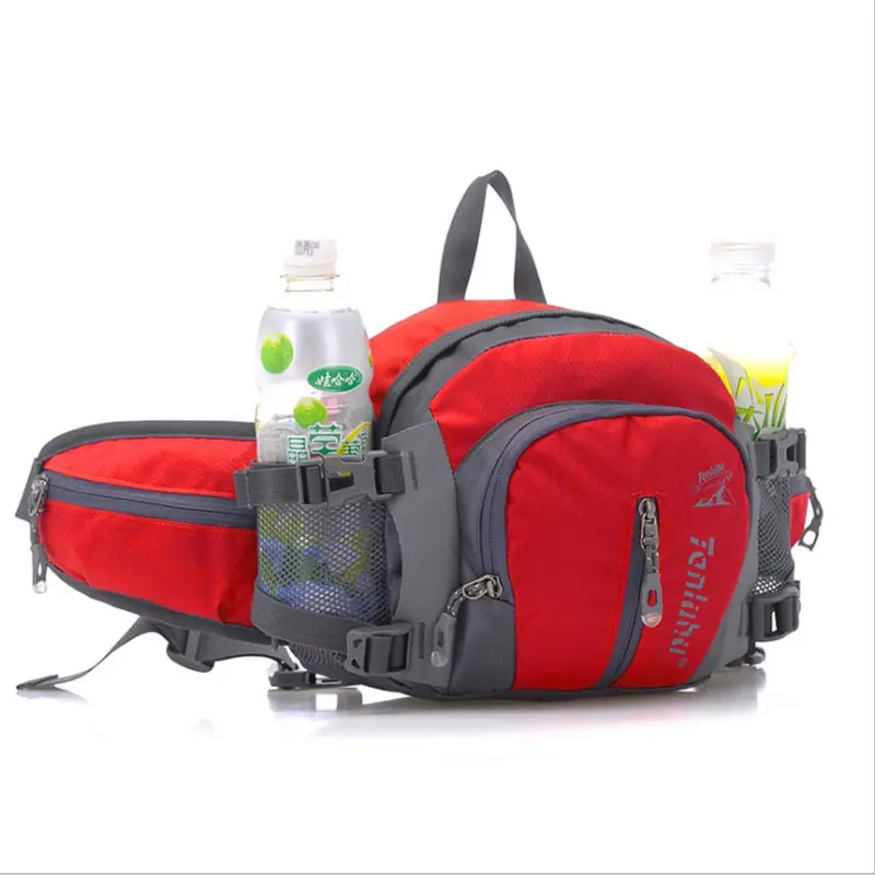 Большая вместительная Водонепроницаемая многофункциональная спортивная сумка для походов, для мужчин и женщин, Наплечная Сумка для бега, поясная сумка - Цвет: Красный цвет