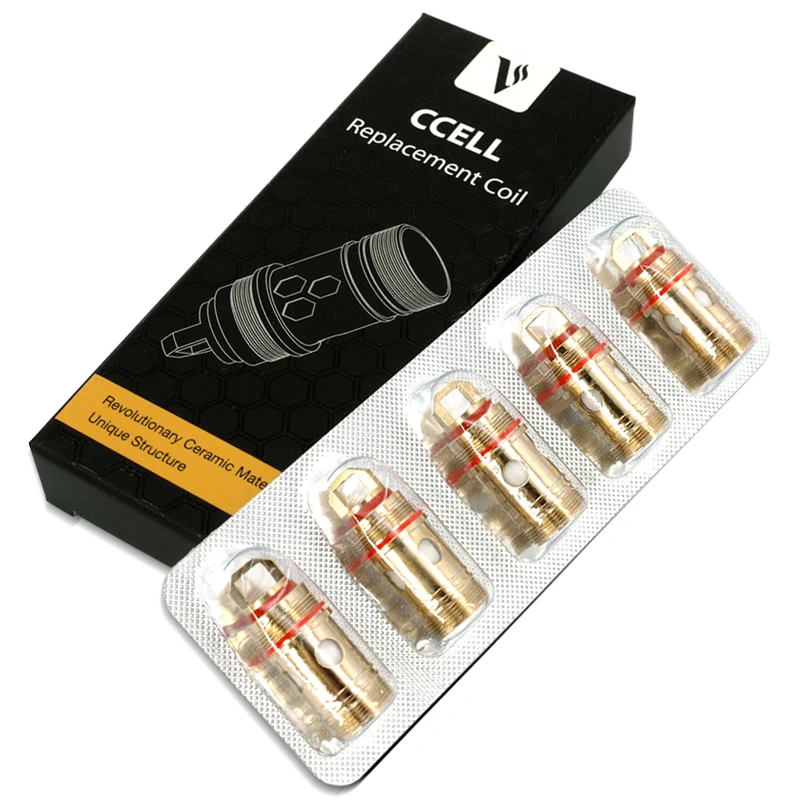 

Vaporesso CCELL SS 0.6 ohm 40W-75W Ceramic Coil Head 5 Pieces for Triton Atlantis Tank