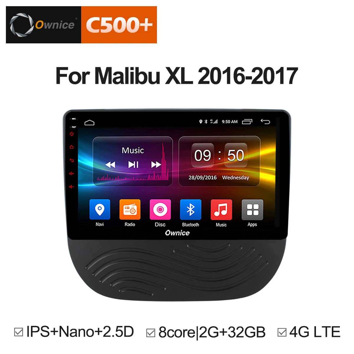 

Ownice C500+ G10 Octa core Android 8.1 32G ROM 2G RAM Car DVD video Player For CHEVROLET Malibu XL 2016 2017 Support 4G DAB+ DVR