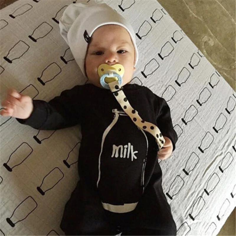 Комбинезоны с длинным рукавом молочной бутылкой|boy newborn|baby boy girlnewborn baby clothes cotton |