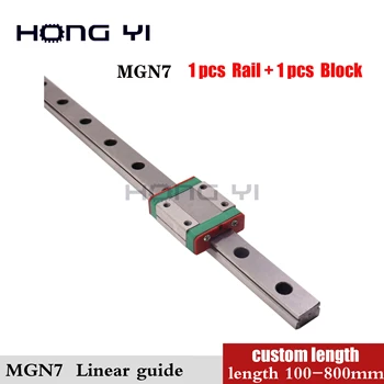 

1PC MGN7C MGN7H Linear Rail Guide 600mm 700mm 800mm with 1PC MGN7 Slider Ball screw module accessories