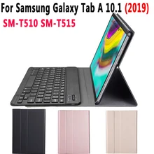 Отсоединяемый чехол с клавиатурой для samsung Galaxy Tab A 10,1 SM-T510 SM-T515 T510 T515 Планшет тонкий кожаный чехол Bluetooth клавиатура
