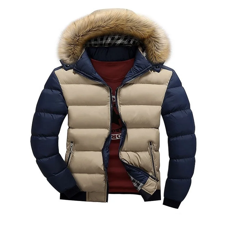 Winter Men Jackets 2016 Fashion Casual Fur Hooded Down Jackets White Duck Down Coats Man Long Sleeve Outdoors Clothing Wear z10