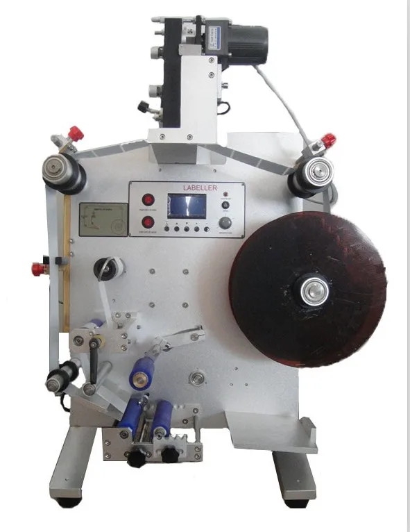 US $1.100.00 110V220V vertical adhesive sticker labeling machine manual label machine with date printing machine