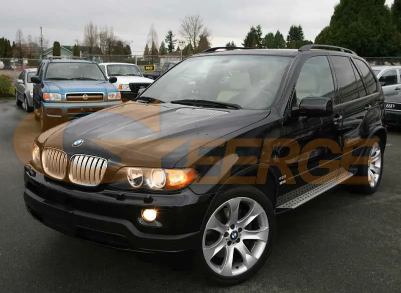 Для BMW X5 E53 2004 2005 2006 ОТЛИЧНОЕ КАЧЕСТВО Ультра яркое освещение COB комплект светодиодов «глаза ангела» гало кольца DRL