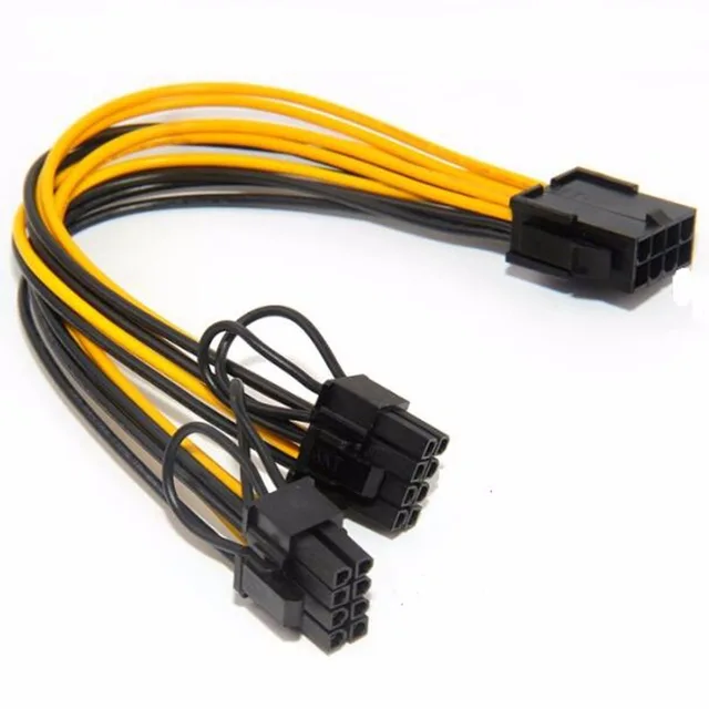 Modest 10pcs 8P to double 6+2 Power Supply Cables 8pin to double 8pin graphics card power cable Modest 10pcs 8P to double 6+2 Power Supply Cables 8pin to double 8pin graphics card power cable