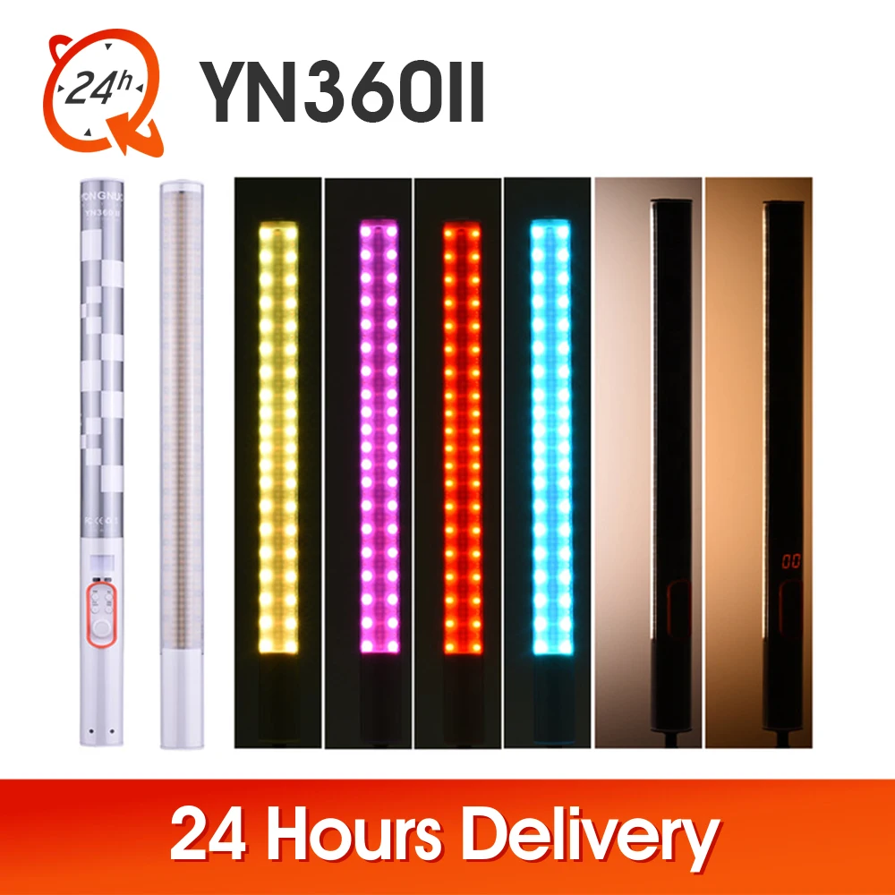 

YONGNUO YN360 II ICE/Pixel Stick Combo Handheld Bicolor LED Video Light Wand 3200k 5500k RGB Colorful Photo LED Stick