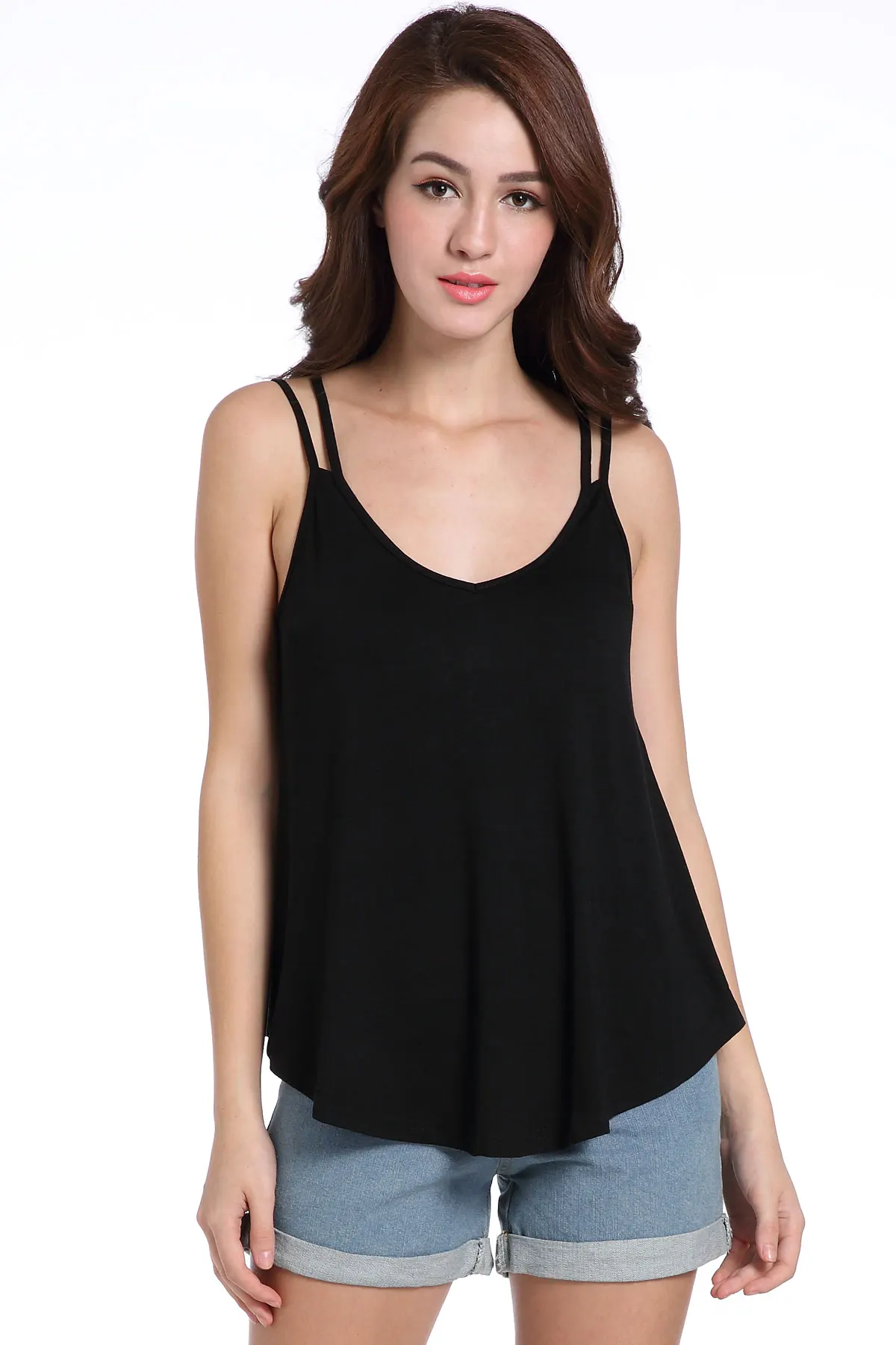 women strapless vest tops t shirt 064a (2)