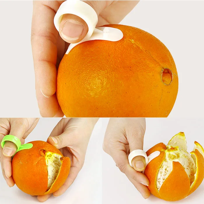 

1pcs Kitchen Gadgets Cooking Tools Peeler Parer Finger Type Open Orange Peel Orange Device