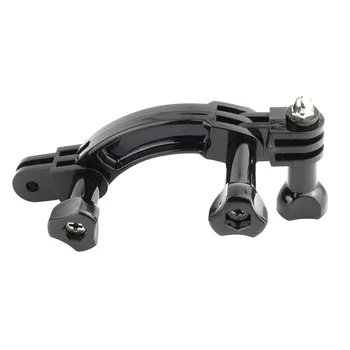 

Angle Lock Extension Arm Set Rotary Connection Travel Action Camera Helmet Accessories Easy Install Curved Black For Gopro Hero