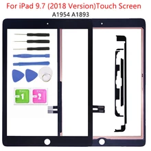 1 шт. для iPad 9,7(версия) для iPad 6th A1954 A1893, сенсорный экран, планшет, передняя внешняя панель, стеклянная дигитайзер+ кнопка