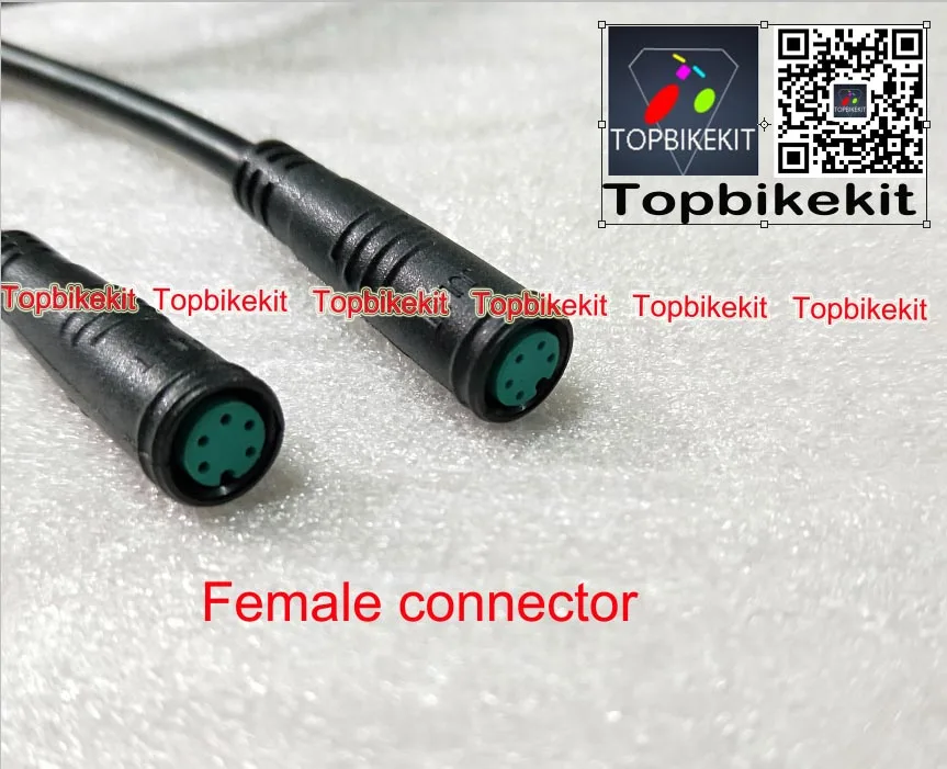 Julei 5 контактов мужской или женский водонепроницаемый кабельный разъем для ebike дисплей KT LCD3 LCD8H LCD8S LCD5 49 см ebike Удлинительный кабель - Цвет: Female connector