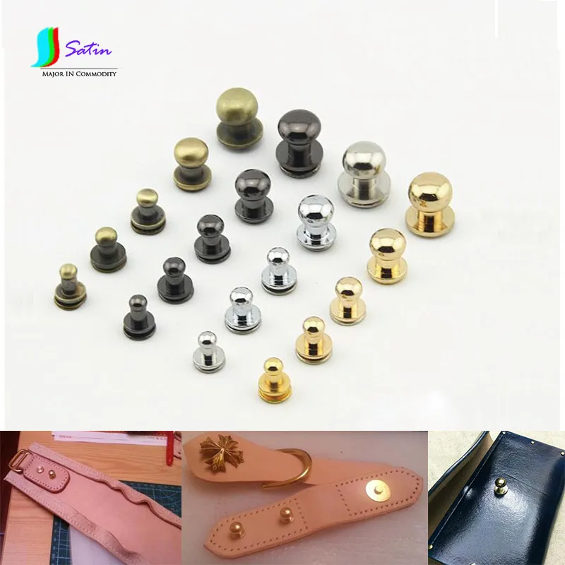

Golden,Silvery,Bronze,Gun Black Nipple Metal Button,Leather Wallet DIY Decoration Accessory Monk Head Shape Buckle S0641H