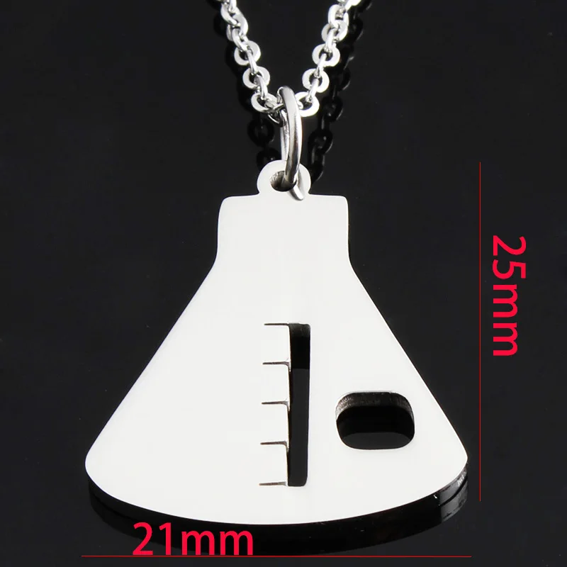 AMORUI Medical Container Collier Femme Necklace Stainless Steel Gold Silver Nurse Necklaces Collares for Women Jewelry Chocker