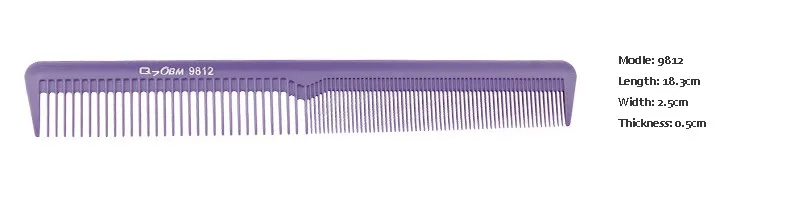 Pro 7 шт./партия фиолетовая парикмахерская расческа набор Q-07 Антистатическая щетка для волос Расческа с хвостом со стальной карбоновая Расческа для укладки волос