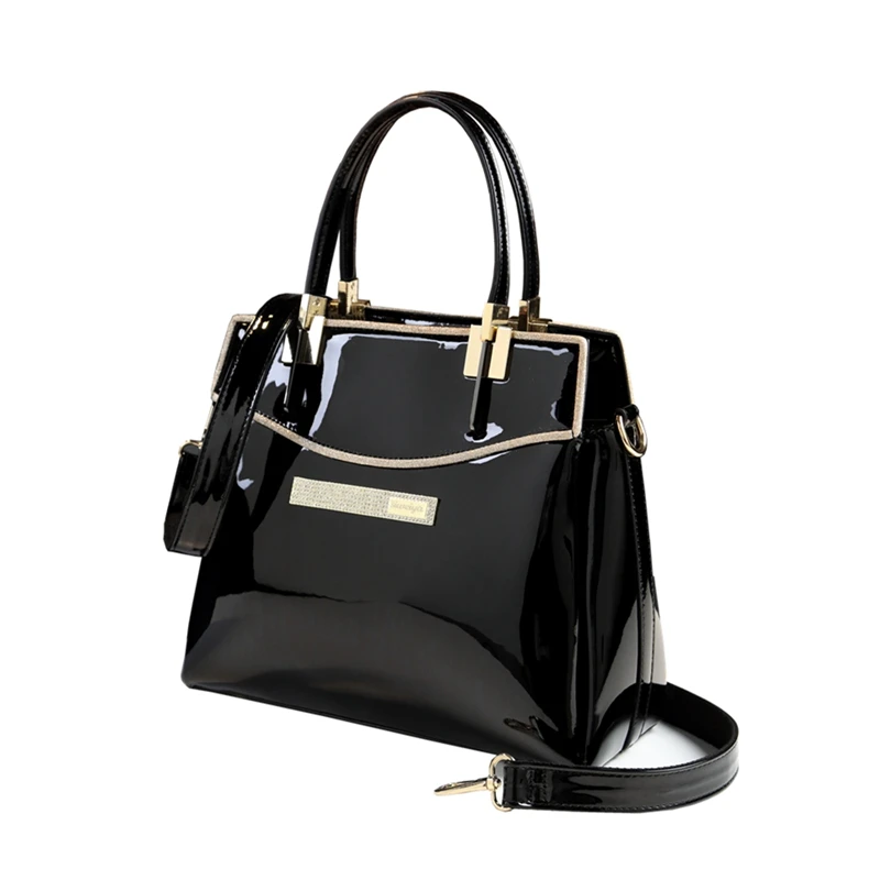 Hot 2019 Newest Luxury High Quality Simple Boston Patent 2019 Newest Luxury High Quality Simple Boston Patent Leather Bags Handbags Women Famous Brands Las Office Work Clutch Wedding
