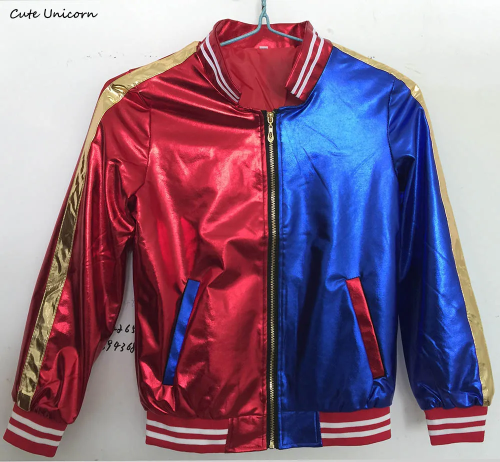 

Cute Unicorn Batman Suicide Squad Harley Quinn Woman Coats femme Jacket Cosplay Costume embroidery Jacket batman para mujer