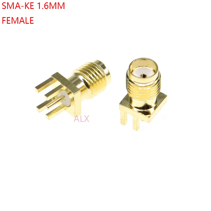 

10PCS SMA-KE 1.6MM RF ADAPTER FEMALE PLUG Straight Receptacle Solder 180 DEGREE Antenna CONNECTOR PCB Mount Thru Hole